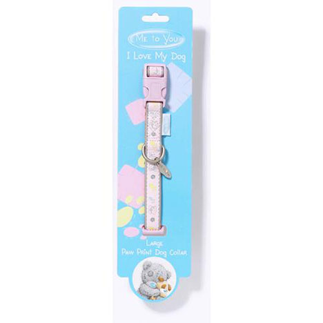 Me to You Bear Paw Prints Collar Large Pink £8.00
